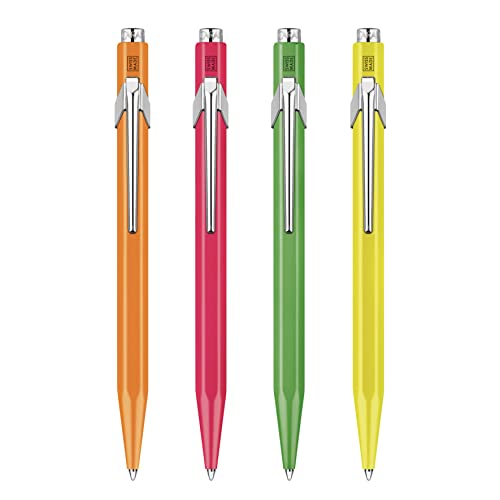 Creative Art Materials Caran D'ache Ballpoint Pen Metal Fluor Orange (849.030) #TOP5