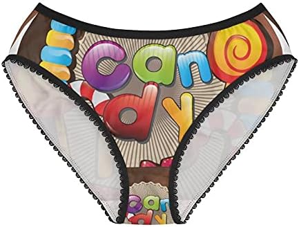 SpreadPassion Candy Vector Panties, Candy Vector Underwear, Briefs, Cotton Briefs, Funny Underwear, Panties For Women