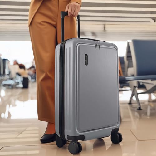 Image of 24 Inch Luggage with Spinner Wheels, Hard Shell Suitcase with TSA Locks for Luggage, Travel Large Suitcase, Expandable Hard Shell Suitcases, Grey