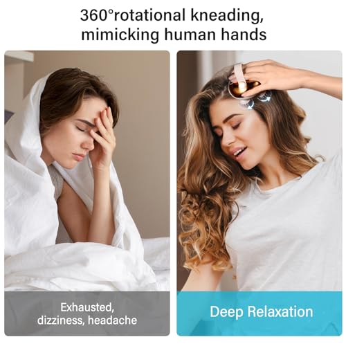 arboleaf Massageador elétrico de couro cabeludo para crescimento de cabelo, portátil, recarregável,