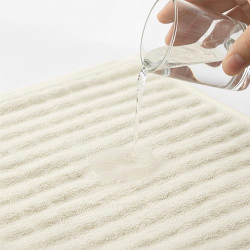 KBY Bath Towels Set of 2, Extra Large Bath Sheets 40X80 Inches,Quick Dry, Ultra Soft & Super Absorbent Oversized Bathroom Towel Sets for Adults, Gym, Spa, Pool & Hotel(Cream) by KBY - Image 6