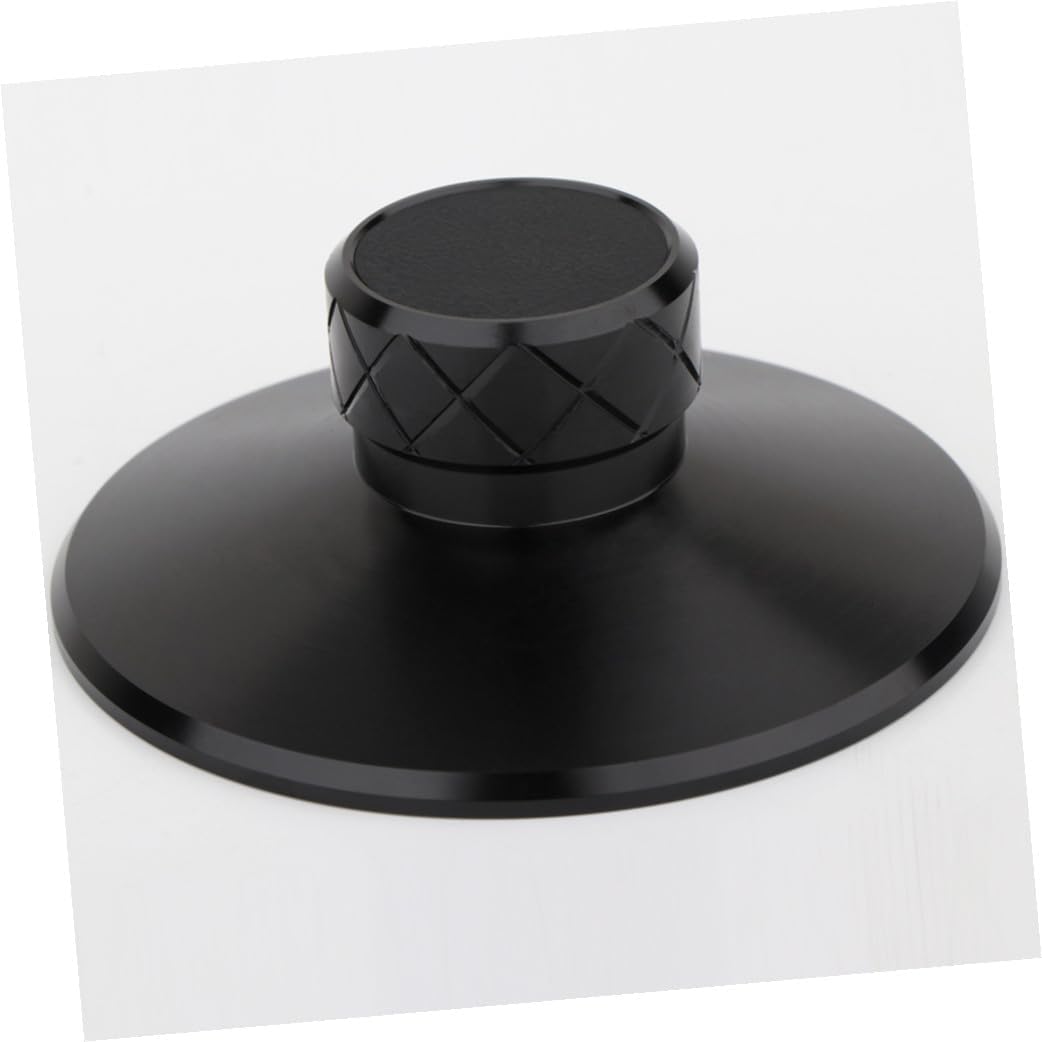 Generic Vinyl Record Weight Stabilizer Aluminum Turntable Disc Clamp for HiFi Audio Players Black Balanced Disc Stabilizer for Vinyl Records