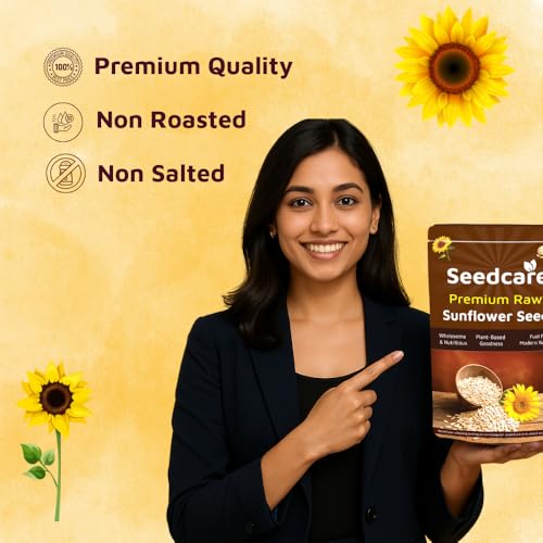 Image of Seedcare Raw Sunflower Seeds | High in Protein, Fiber, Vitamins & Antioxidants | Nutritious Superfood for Weight Management, Immunity Boost, Healthy Snacking, Smoothies, Cooking & Salads (500 g (Pack of 1))