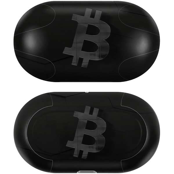 Skinit Decal Audio Skin Compatible with Samsung Galaxy Buds+ - Officially Licensed Skinit Originally Designed Bitcoin Textured Logo Design