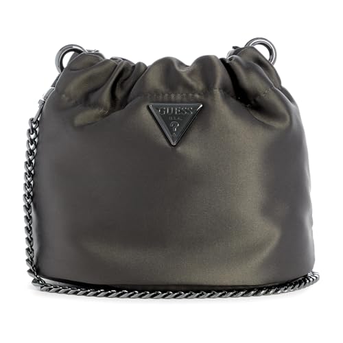 Image of GUESS shoulder bag cross body bag Velina Mini Pouch Pewter dark green