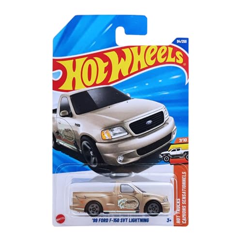 Image of Hot Wheels 99 Ford F-150 SVT Lightning Hot Trucks for Ages 3 Years and Up 94 /250 (Brown)
