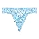 Satini Satin Rüsche Sissy Tanga Tanga Boy-Shorts Slips Höschen Unterwäsche (Baby blau, L)
