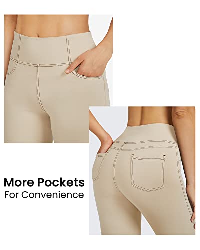 Image of G4Free Bootcut Yoga Pants with 4 Pockets Flare Leggings for Women High Waisted Casual Dress Pants