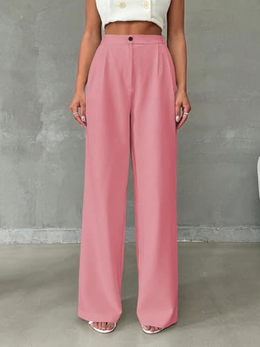 Image of Toochki Trousers for Woman Pants Women's Formal Office Korean | Black Track Pant | Straight | Cotton Spandex Stretchable Trouser | High-Waisted Bottom Wear