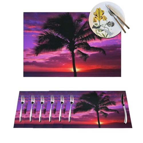 Sets de table faciles à nettoyer et antidérapants pour protéger la table du repas - 2
