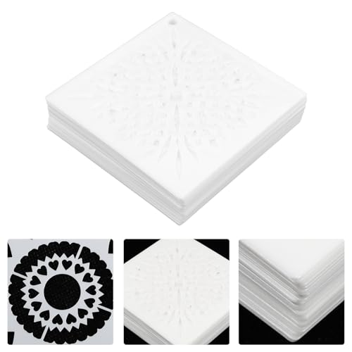 Plantillas mandala reutilizables de PET blanco con 64 diseños fáciles para dibujo creativo 8