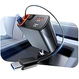 合計80W 巻取り式 シガーソケット 車 充電器 【4台同時充電可能・70cmまきとり充電ケーブル 2本】Type-C ケーブル PD35W カーチャージャー 急速充電 Type-C 12V/24V/PPS対応 車用品 カー用品 便利グッズ iPhone/Android/MacBook Air/iPadその他各種機器対応