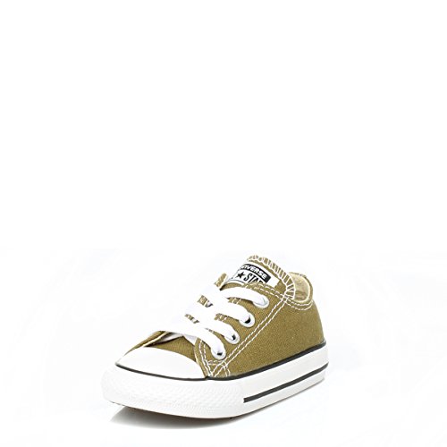 Image of Converse Unisex-Child Chuck Taylor All Star Low Top Kids Sneaker, Olive, 9 Toddler