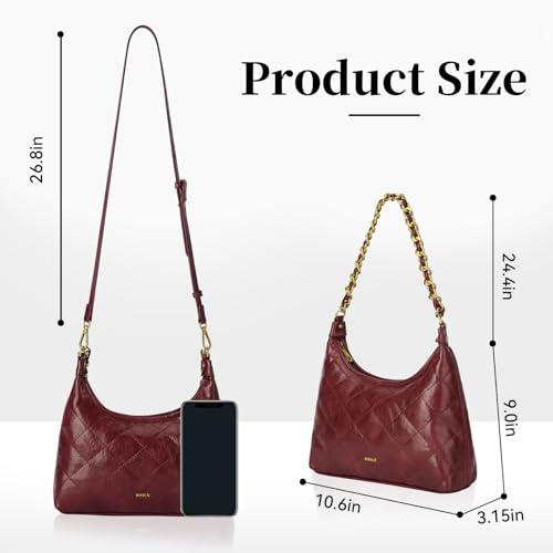 Women Handbags,Fashion Hobo Bags Faux Leather Long Strap Shoulder Bag,Ladies Tote Bag Cross body Bag for Work Business College Travel - Image 3