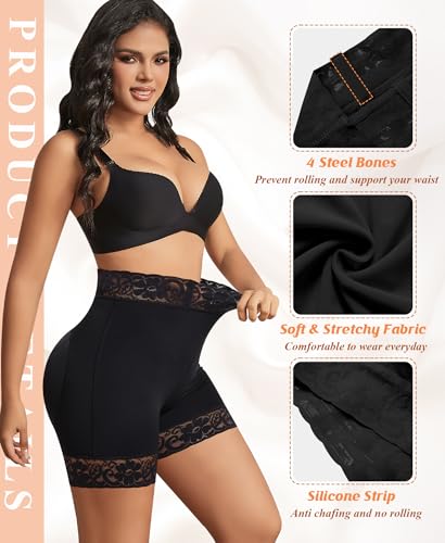 Image of DERCA Butt Enhancer Hip Pads Lace Padded Boyshorts