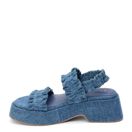 Coconuts by Matisse Womens Jean Platform Casual Sandals Casual Mid Heel 2-3" - Blue4