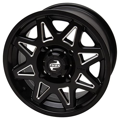 4/110 Tusk Tintic Wheel 14x7 5.0 + 2.0 Milled/Black For Yamaha Wolverine X4 850 XT-R 2022-2025