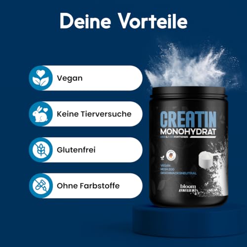 Creatin Monohydrat Pulver Pulver 1 kg / 1000g - Ultra Reines Kreatin – Ansicht 3