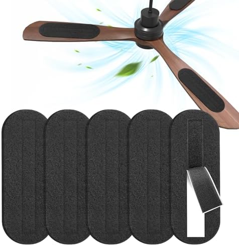 2025 Upgrade Ceiling Fan Filters for Blades 5pcs Easy-Stick Strong Fixity Activated Coconut Carbon Fan Filter. transform your fan into a powerful air purifier, cat litter box fresh filter, black