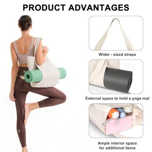 CMANLNYK Yoga Mat Bag - Large Capacity Sport Gym Bag Womens, Can Placement of Thick Yoga Pilates Mat, Essential Items for Womens Gym Set - Image 6