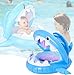 Salvagente per bambini con protezione solare, baldacchino Shark, piscina gonfiabile, per bambini dai 6 ai 36 mesi