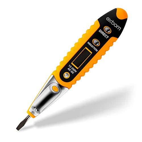 Caneta Chave Teste De Voltagem/Corrente Digital 12-250v Bivolt com lanterna