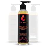 Fox Envy Body Massage Oil with Jojoba & Coconut Oil - Relaxing Orange Blossom with Rosemary Scent Ma