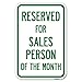 Reserved for Salesperson of the Month | 12