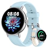 Montre Connectée Femme Ronde Appel Bluetooth, 1.27" Élégante Smartwatch pour Samsung iPhone Android, Montre Intelligente Moniteur de SpO2/Sommeil/Podometre/Calories, IP68 Waterproof & 120+ Sport Modes