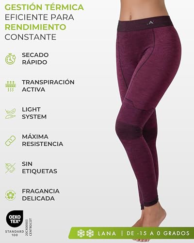 Risalti Mallas Termicas Unisex de Lana Merino - Leggins Termicos Invierno, Leggins Hombre Deporte Tècnico, Pantalones Mujer Invierno, Jeggins Mujer sin Costuras - Made in Italy - imagen 3