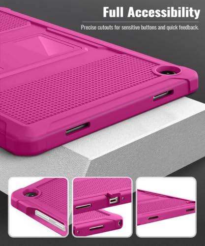 Image of MoKo Shockproof Case Fit Samsung Galaxy Tab A11+ Plus / A9+ 11 Inch | with Screen Protector, Heavy Duty Shockproof Protective Case, Fuchsia