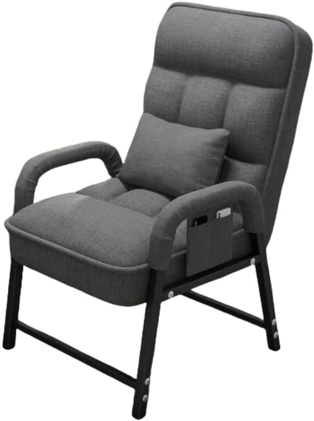 Folding Recliner Chair with Ottoman High Seat Lever Accents Ottoman Ergonomic High Back Single Sofa Comfortable Back Arm with Thick Padded Lounge with Adjustable Backrest Single Chair Pillow