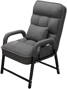 Folding Recliner Chair with Ottoman High Seat Lever Accents Ottoman Ergonomic High Back Single Sofa Comfortable Back Arm with Thick Padded Lounge with Adjustable Backrest Single Chair Pillow