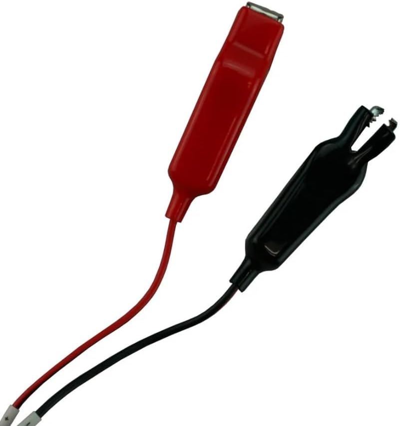 Alligator clips for battery connection