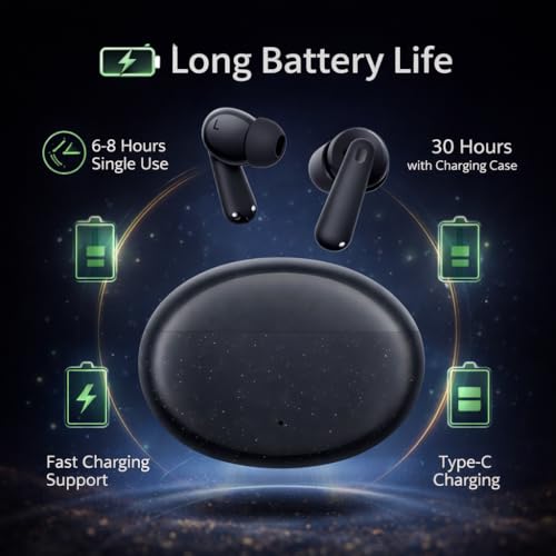 Image of Original Earbuds for Oneplus Buds 3 Pro, Balanced Audio Output, Crystal Vocal Clarity, & Long Playback Performance (Black) 28k