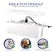 Cable Organizer Box Set of Three, Power Cover Cord Holder Surge Protector for Desk (White)