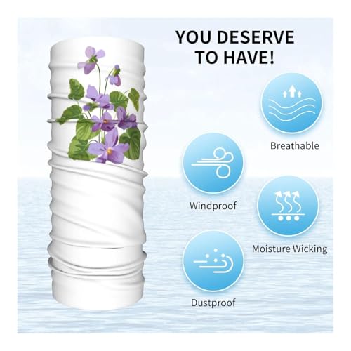 Couvre-chef multifonction extensible à motif imprimé violet curieux