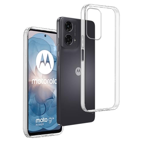 Los 8 mejores móviles por menos de 100 euros en 2025 12 REY Funda Carcasa Gel Transparente para Motorola Moto G24 4G, Ultra Fina 0,33mm, Silicona TPU de Alta Resistencia y Flexibilidad