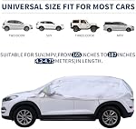 Car Windshield Cover for Ice and Snow, SUV Half Car Cover Top with Reflective Straps, Winter Car Snow Cover Universal Fit for Most Cars (SUV)