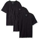 BOSS HUGO BOSS Men's Cotton 3 Pack V-Neck T-Shirt, New Black, Medium