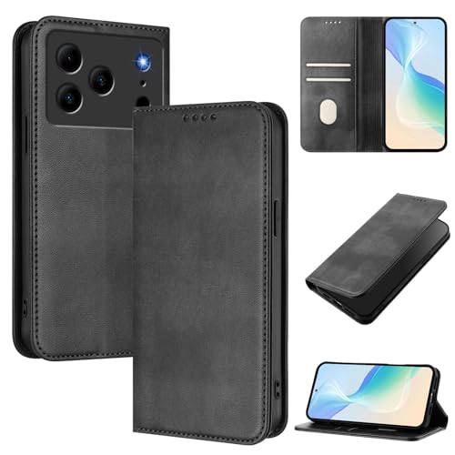 �X�}�z�P�[�X �Ή��@�� for Doogee Note 56 (Pro) / Note 56 Plus �yPU+���U�[+�V�F���z �t���b�v�X�^���h �}�O�l�e�B�b�N�N���[�W���[ �J�[�h�X���b�g���z Black