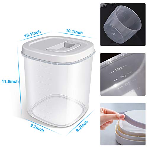 TBMax Pet Food Storage Container 10KG Airtight Container with Lid and Measuring Cup for Cat or Dogs - Plastic BPA Free Food Container - Image 3