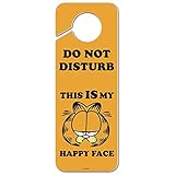 GRAPHICS & MORE Garfield This is My Happy Face Plastic Door Knob Hanger Sign