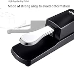 Piano Sustained Pedal - Universal Keyboard Sustained Pedal for Yamaha, Roland, Casio, Korg MIDI Digital Pianos, Electronic Keyboard, Electric Synthesizer Organ, 1/4 Jack
