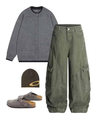 Unisex Cargo Jeans Wide Leg Balloon Pants Vintage Workwear Multi Pocket Baggy Denim Streetwear Trousers4