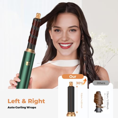 Image of 5 in 1 Blow Dryer Brush Set, Hot Air Styler Air Curling Wrap Air Curler Low Heat Hair Care, Round Brush Blow Dryer Hair Styling Tools Gift for Dry,Volumize,Straight,Curl, 110-120V