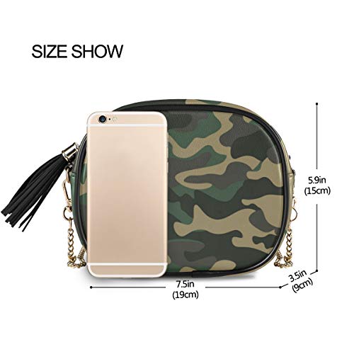 ALAZA Camouflage Military Cross Body Fashion Chain Bag Single Shoulder PU Leather Purse for Women Girls3