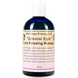 Moringa 'Oriental Style' Muscle Relaxing Massage Oil for Therapy, Date Night, Thai, Swiss, Asian, Sports Therapist for Massaging Sore Muscles, 8 oz Bottle