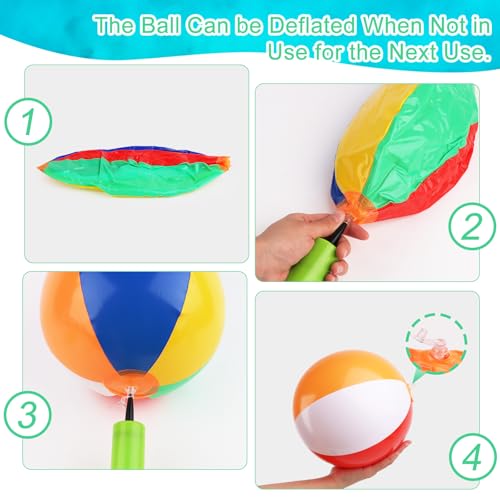 LWMTT 10 Stück Wasserball Aufblasbar, Farbig Wasserbälle, Wasserball Baby, Aufblasbare Wasserbälle, Strandbälle Kinder für Pool Party Sommeraktivitäten im Freien Strandparty
