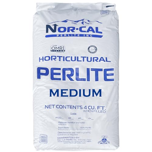 Norcal Perlite Horticultural Organic Certified Premium Screened Coarse Garden Indoor Outdoor Plants Soil and Drainage 4 Cubic Feet (103 Quarts) 1 Bag NEW